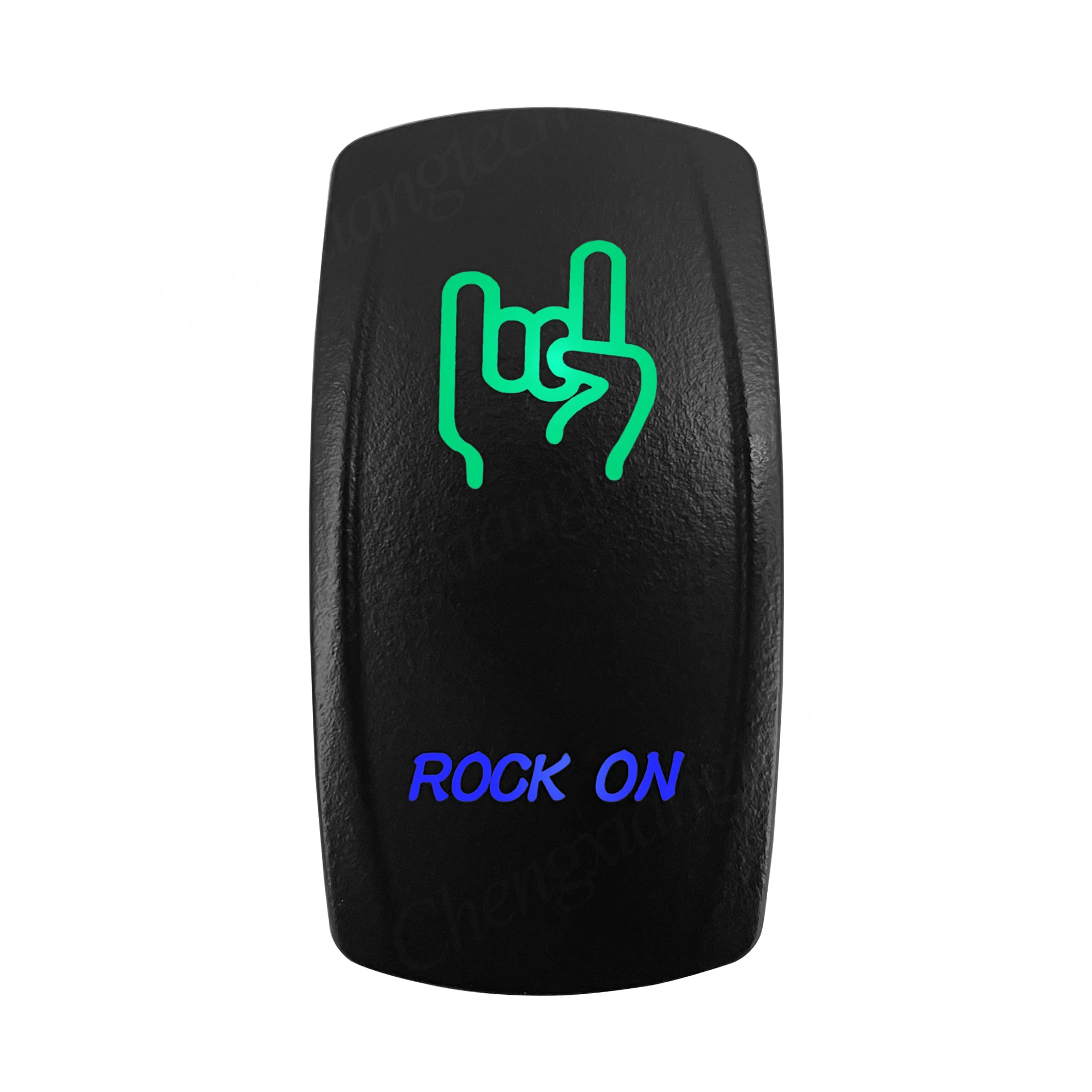 12V Green & Blue Led Rocker Switch Rock On 5 Pin Spst On Off For Boat Car Carling Arb Narva Rav4 Wd Hella Contura 4X4