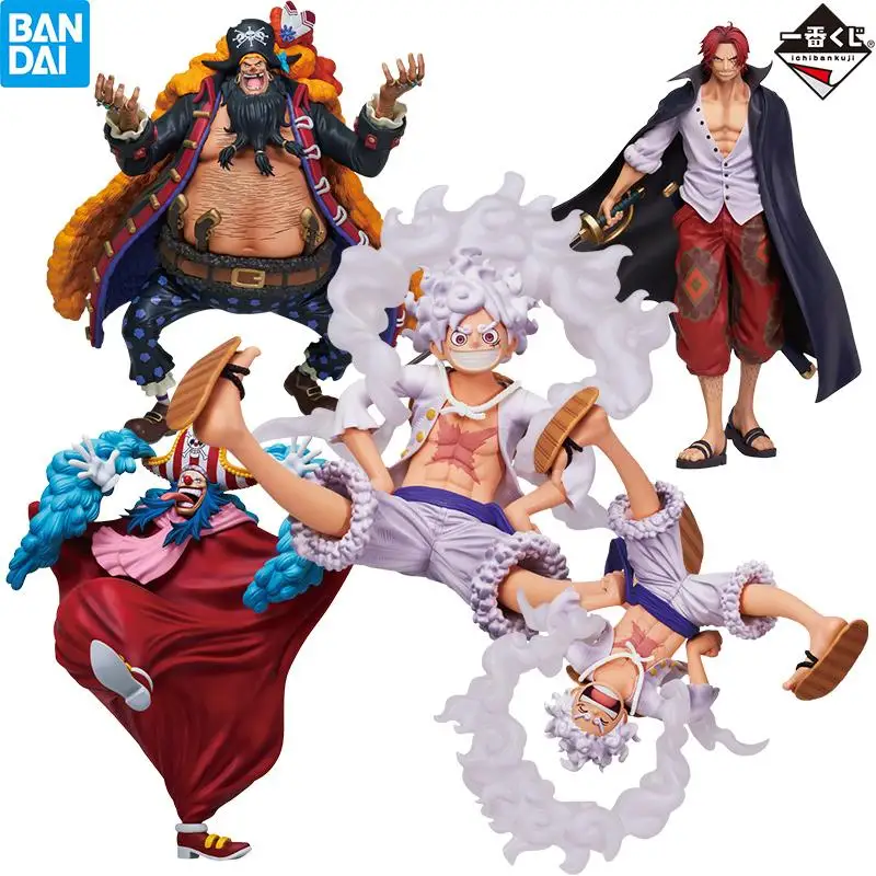 

Bandai Ichiban Kuji One Piece Masterlise Expiece Emperors Buggy Shanks Monkey D Luffy Clown Teach Anime Figure Action Model Toys