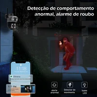 Icsee Black Wifi Surveillance Camera Security Camera Monitor 4K Ultra Hd Security Camera Wifi Waterproof - Imagem 2