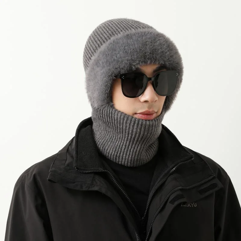 Hot Sale Men Balaclava Hat Full Cover Style Winter Warm Hat Outdoor Windproof Thicken Knit Beanie Hat Winter Warm Cap