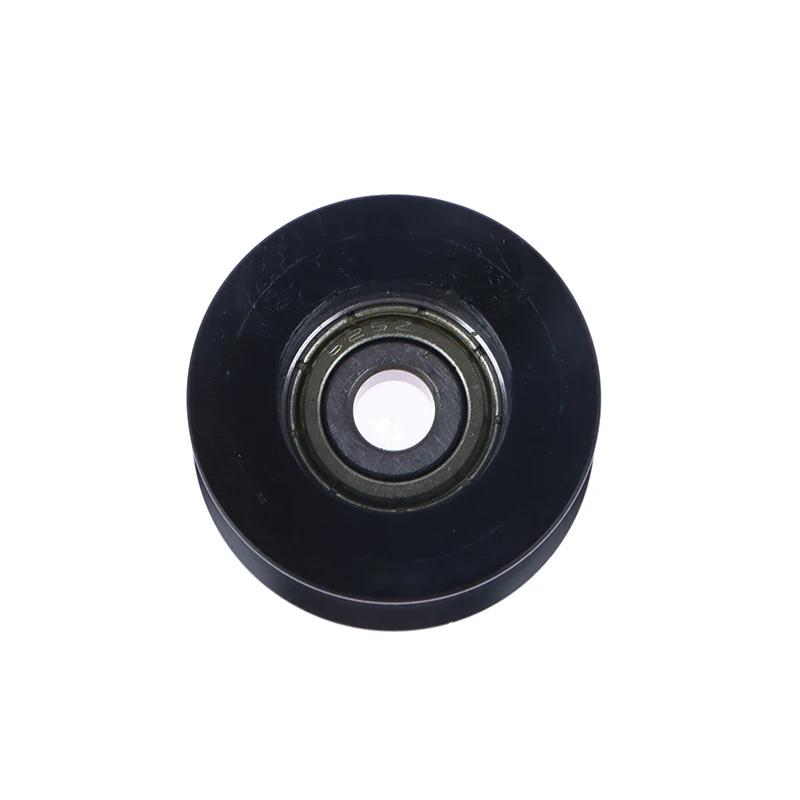 Sleek Black 14mm U-Groove Nylon Pulley with Rubber Coating