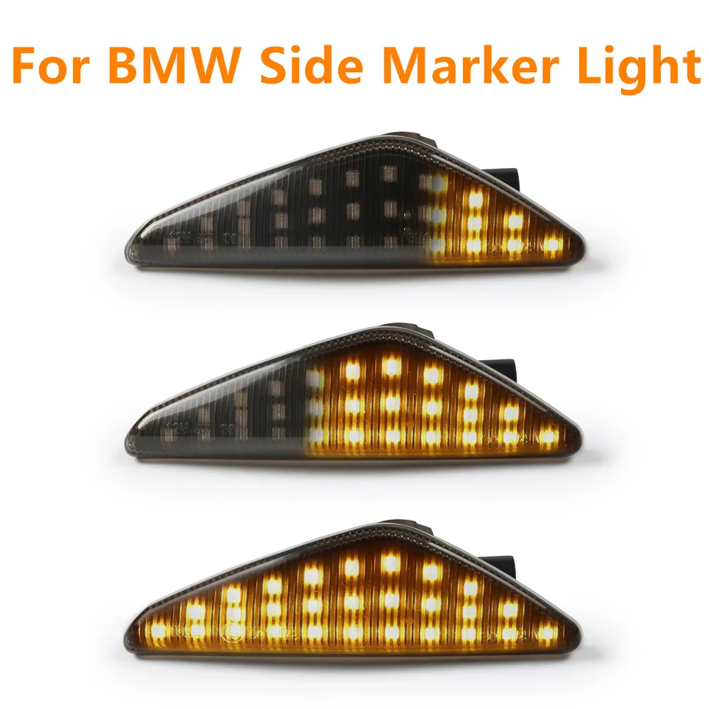 

LED Dynamic Side Marker Turn Signal Blinker Flowing Water Blinker Flashing Light For BMW X3 F25 X5 E70 X6 E71 E72 2008-2014