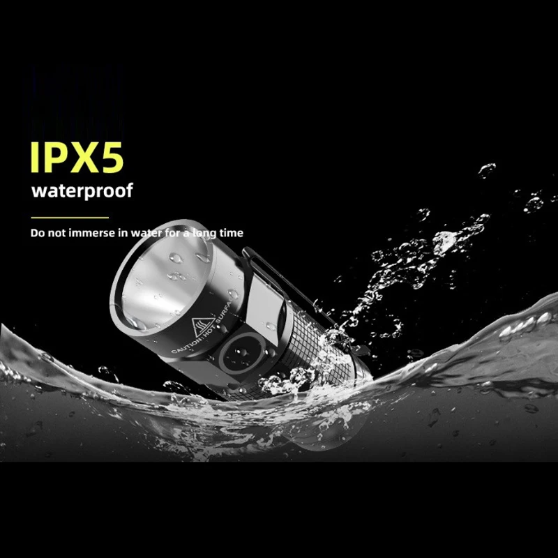 휴대용 미니 토치 LED USB 충전식 손전등 생존 안전 램프, 모자 클램프 포함, 캠핑 방수 장거리 랜턴