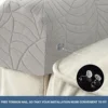 2pcs/Set Water Resistant Leaf Texture Jacquard Stretch Sofa Armrest Protective Cover Spandex Washable Soft  Armrest Cover 3