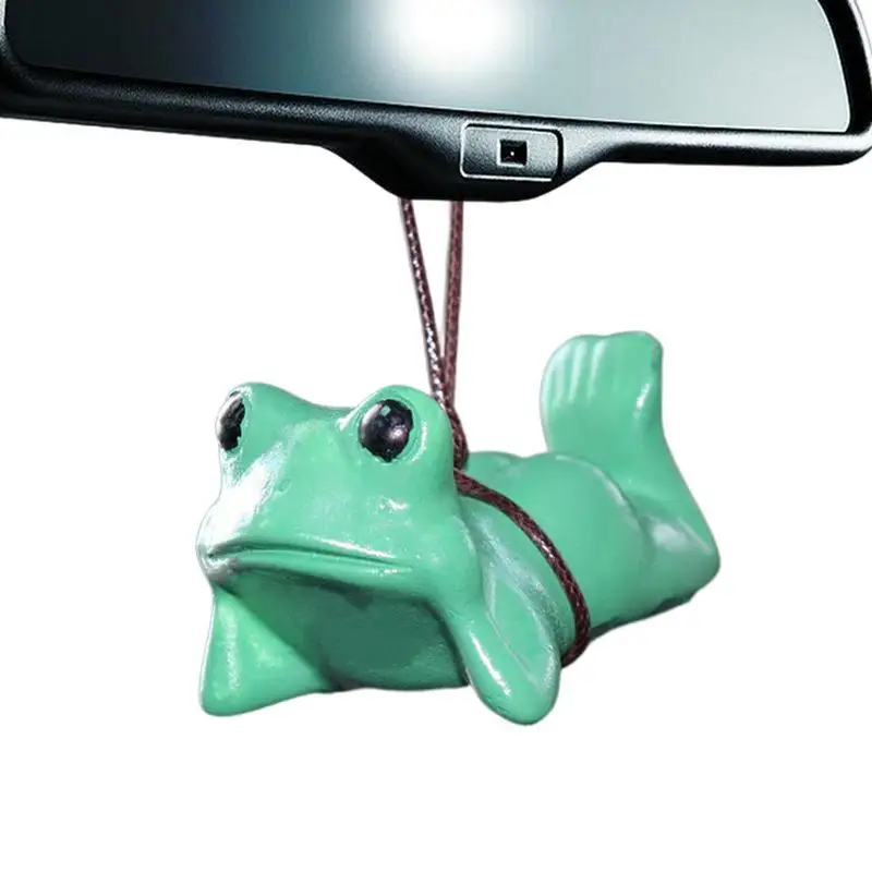 

Car Pendant For Rear View Mirror Swing Frog Ornament For Auto Mirror Car Mirror Suspension Decoration For Truck Car Travel