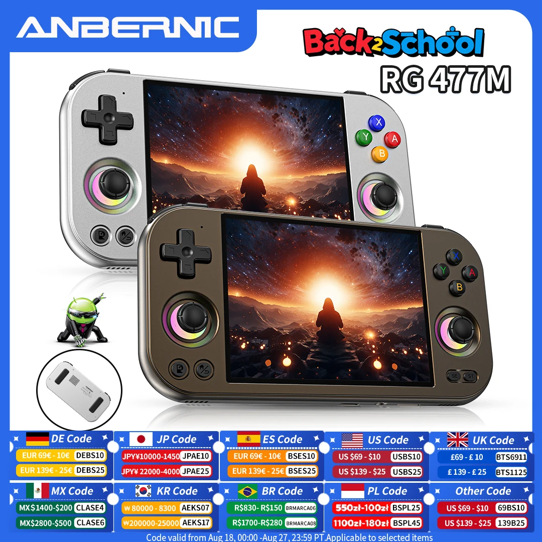 ANBERNIC RG 477M Retro Handheld Game Console Android 3D Hall