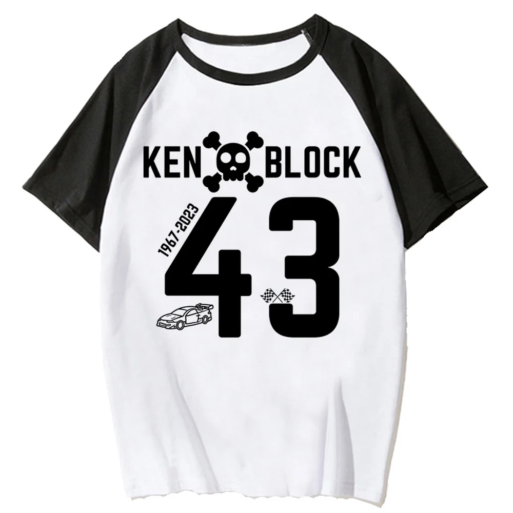 Ken Block 43 Top Men Comic Tee Man Y2K Manga Streetwear Clothes