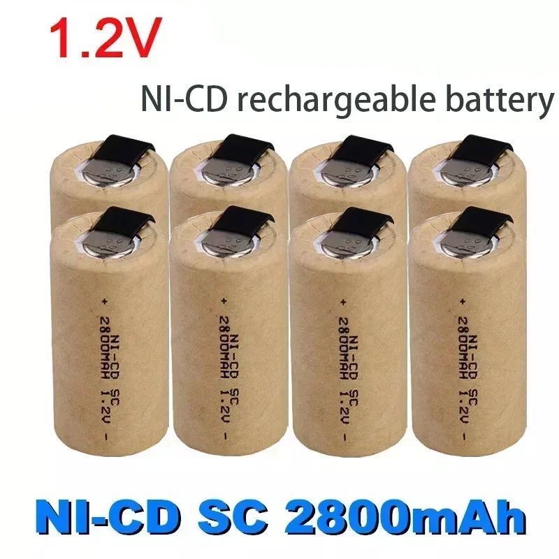 

100% Original 2024 New SC 2800mah 1.2V Battery NI-CD Rechargeable Battery for Electric Screwdrivers, Electric Tools, etc