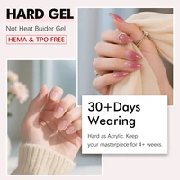 FZANEST 38g Gel dur pour extension d'ongles, sans HEMA ni TPO, durcisseur d'ongles UV LED sans chaleur, à retirer par trempage, pour salon et usage domestique 6