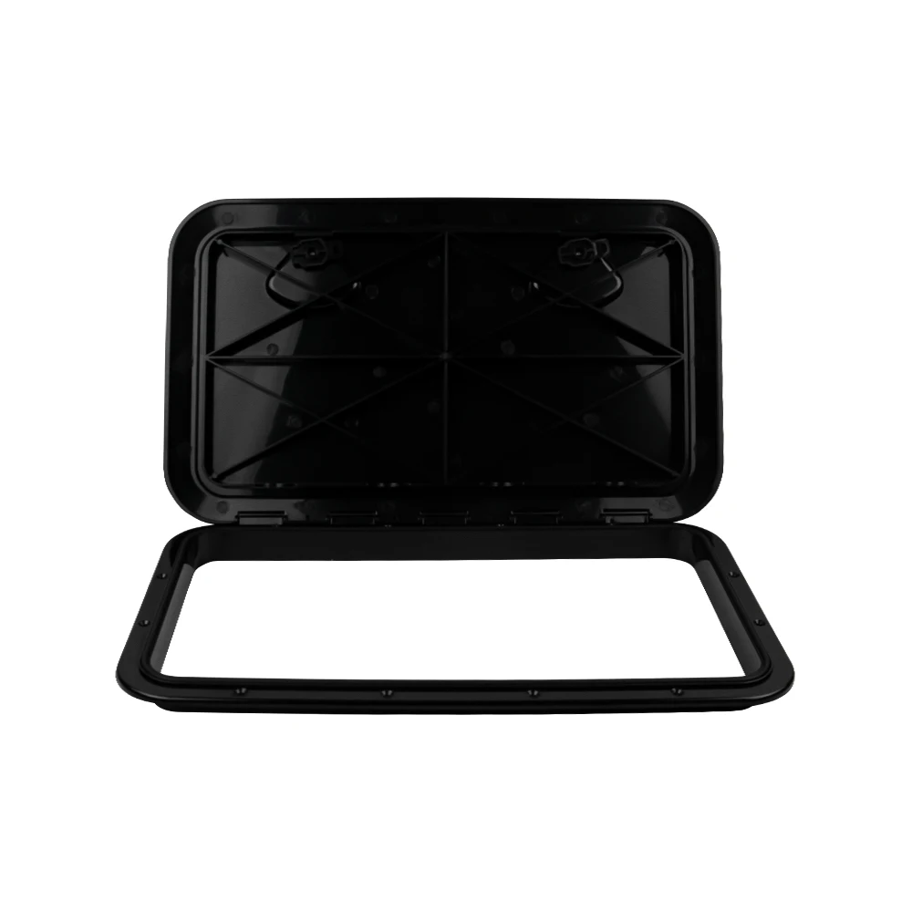 보트 ABS 데크 액세스 해치 커버 606x353mm 180도 뚜껑 힌지 보트 데크 해치 자외선 차단 미끄럼 방지 검사용 1개