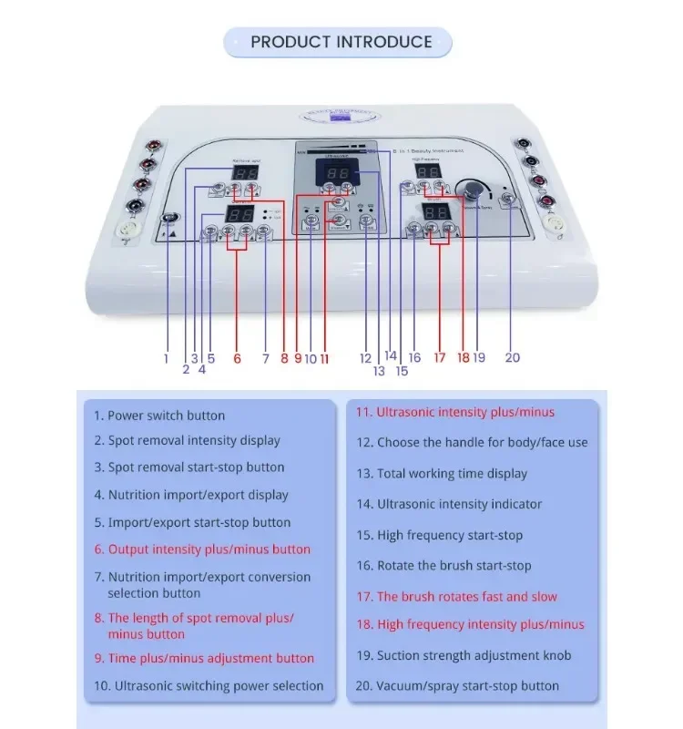 10-in-1 Advanced Facial Machine with Diamond Microdermabrasion & Ultrasonic Skin Scrubber 8 <h2 data-section-id="36yc70" data-start="4616" data-end="4675">Next-Level Skin Treatment System for High-End Clinics</h2> <p data-start="4677" data-end="4929">The <strong data-start="4681" data-end="4716">10-in-1 Advanced Facial Machine</strong> builds upon the standard multifunction platform by integrating <strong data-start="4780" data-end="4809">diamond microdermabrasion</strong> and <strong data-start="4814" data-end="4853">ultrasonic skin scrubber technology</strong>, delivering a <strong data-start="4868" data-end="4928">more intensive exfoliation and deep-cleansing experience</strong>.</p> <p data-start="4931" data-end="5042">This upgraded system is designed for clinics aiming to provide <strong data-start="4994" data-end="5041">premium, results-driven skincare treatments</strong>.</p> 10-in-1 Advanced Facial Machine with Diamond Microdermabrasion & Ultrasonic Skin Scrubber