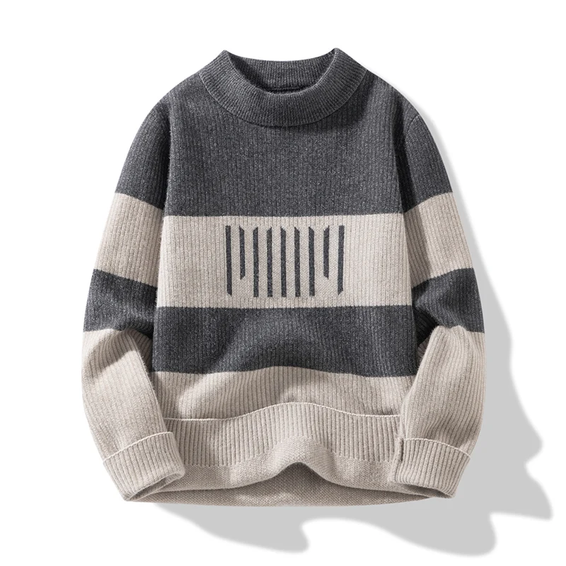 Pullovers Streetwear Men's Clothing Sweater For Men Men's Sweat-shirt Knit Spring Autumn Fashion Casual Hombre Warm Solid Male