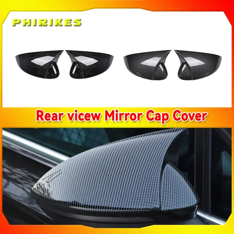 

for Volkswagen Golf MK8 VIII 8 Side Mirror Covers Caps (Carbon Look) 2020 2021 2022 for VW Glossy black wing rearview