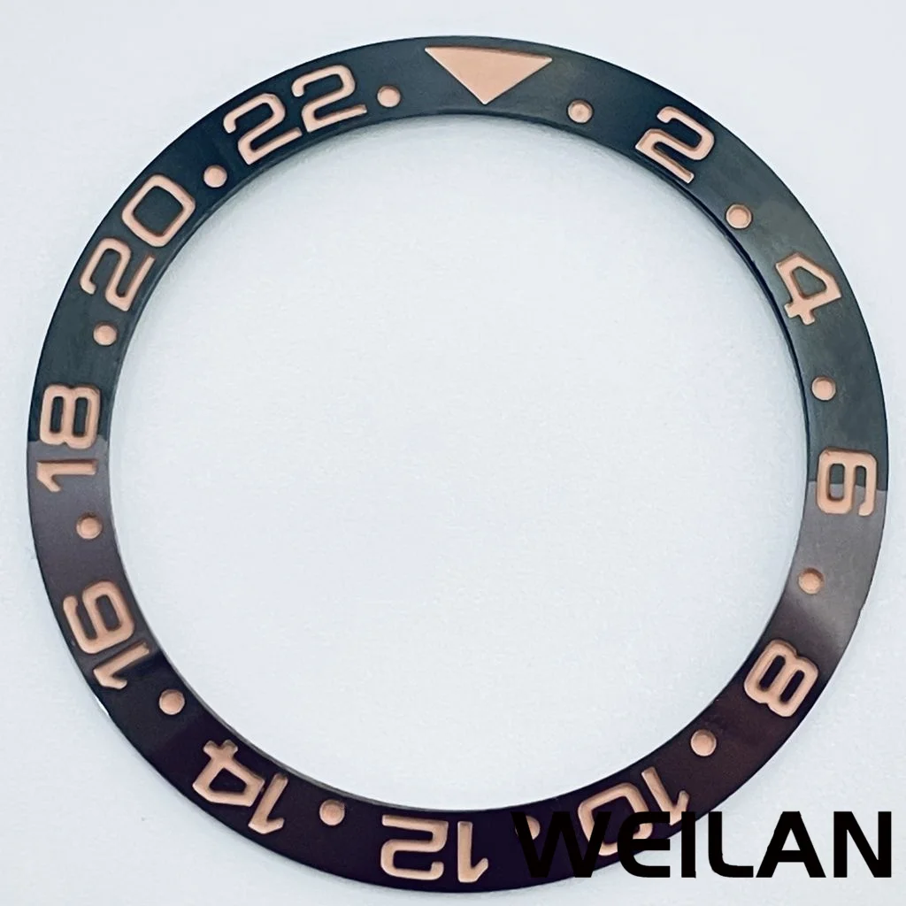 Ceramic & Aluminum GMT Diver-Style Bezel Insert for 40mm Cases - Premium Diving Accessory