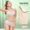 Castor Oil Pack Wrap Reusable Organic Cotton Castor Oil Packs with Adjustable Elastic Strap Castor Oil Compress Packs for Body 2