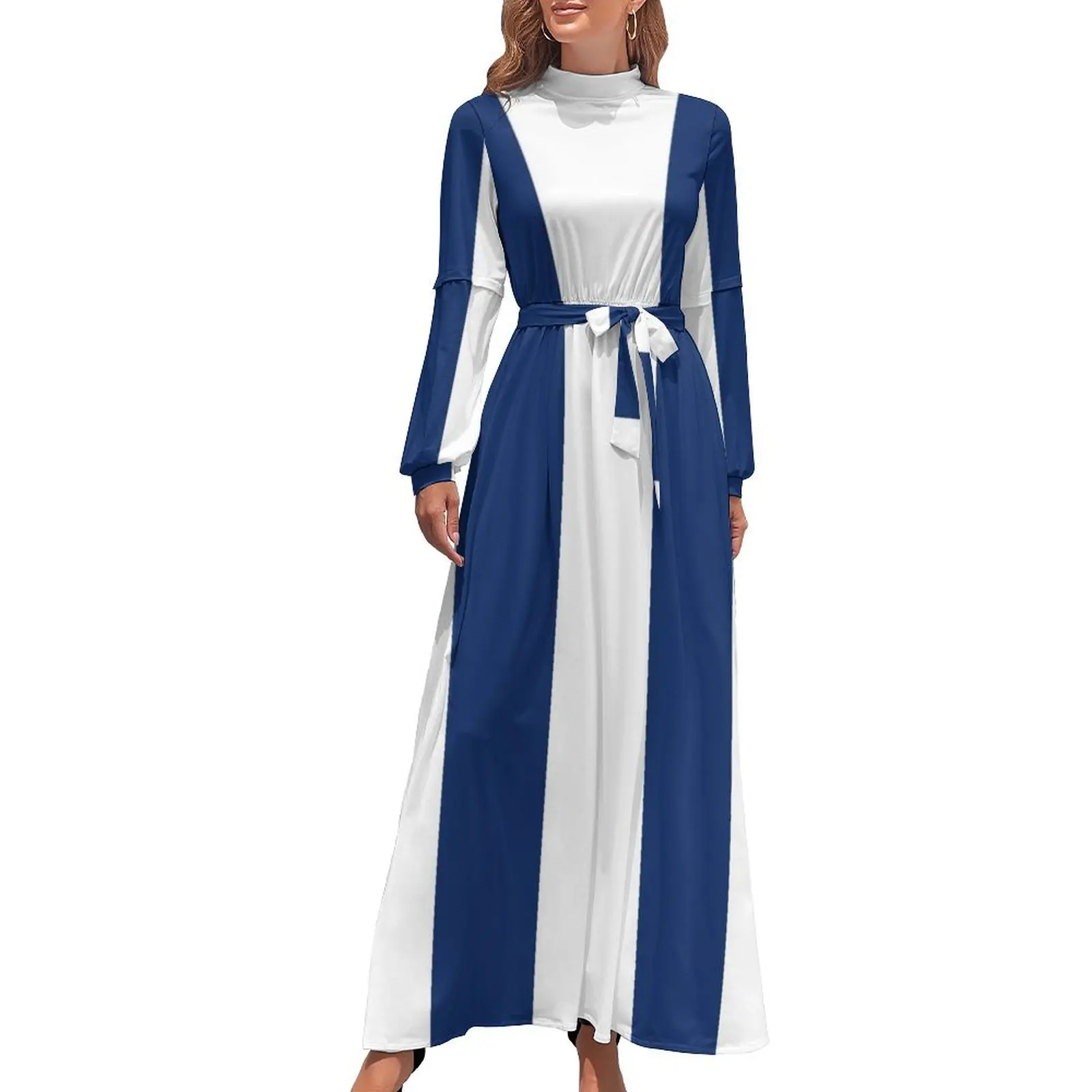 thumbnail image 1 of Vestido largo de rayas West Brom Vestido de noche para mujer Moda mujer Vestido vintage Vestidos de noche para mujer, 1 of 5