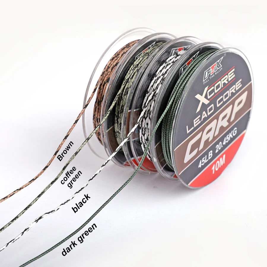 Leadcore Carp Fishing Line and Tackle for Making Hair Rigs 35LB/45LB/55LB 10M