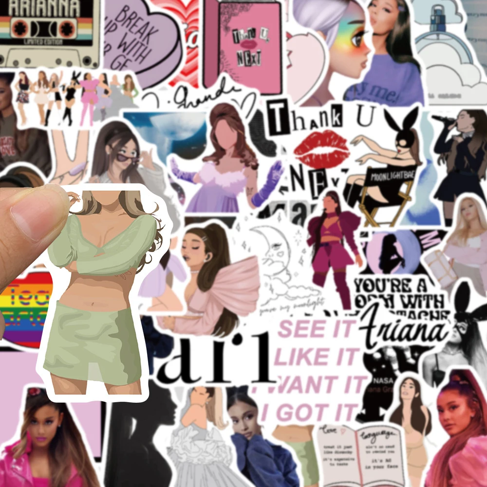 Famous Girls Singer Ariana Grande Stickers for Guitar Luggage Skateboard Bike Waterproof Graffiti Sticker Decal Toys 10/30/50pcs graffiti stickers