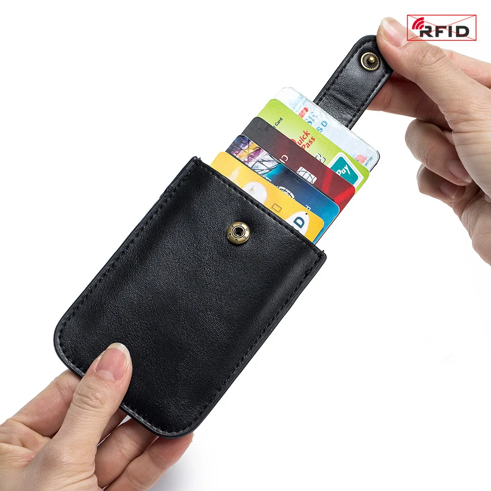 

New 2023 Women Cow Leather Card Holder Purses Ladies Multi-card Bags Small Anti-theft Coin Purse Famale Mini Coin Bag