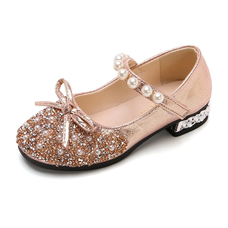 Spring Children Shoes Girls Princess Dance Sandals Kids Shoes Glitter Leather Fashion Girls Party Dress Wedding