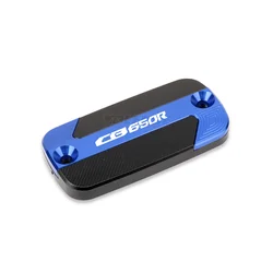 Premium Motorcycle CNC Front Brake Fluid Reservoir Cover Cap (Blue - CB650R)