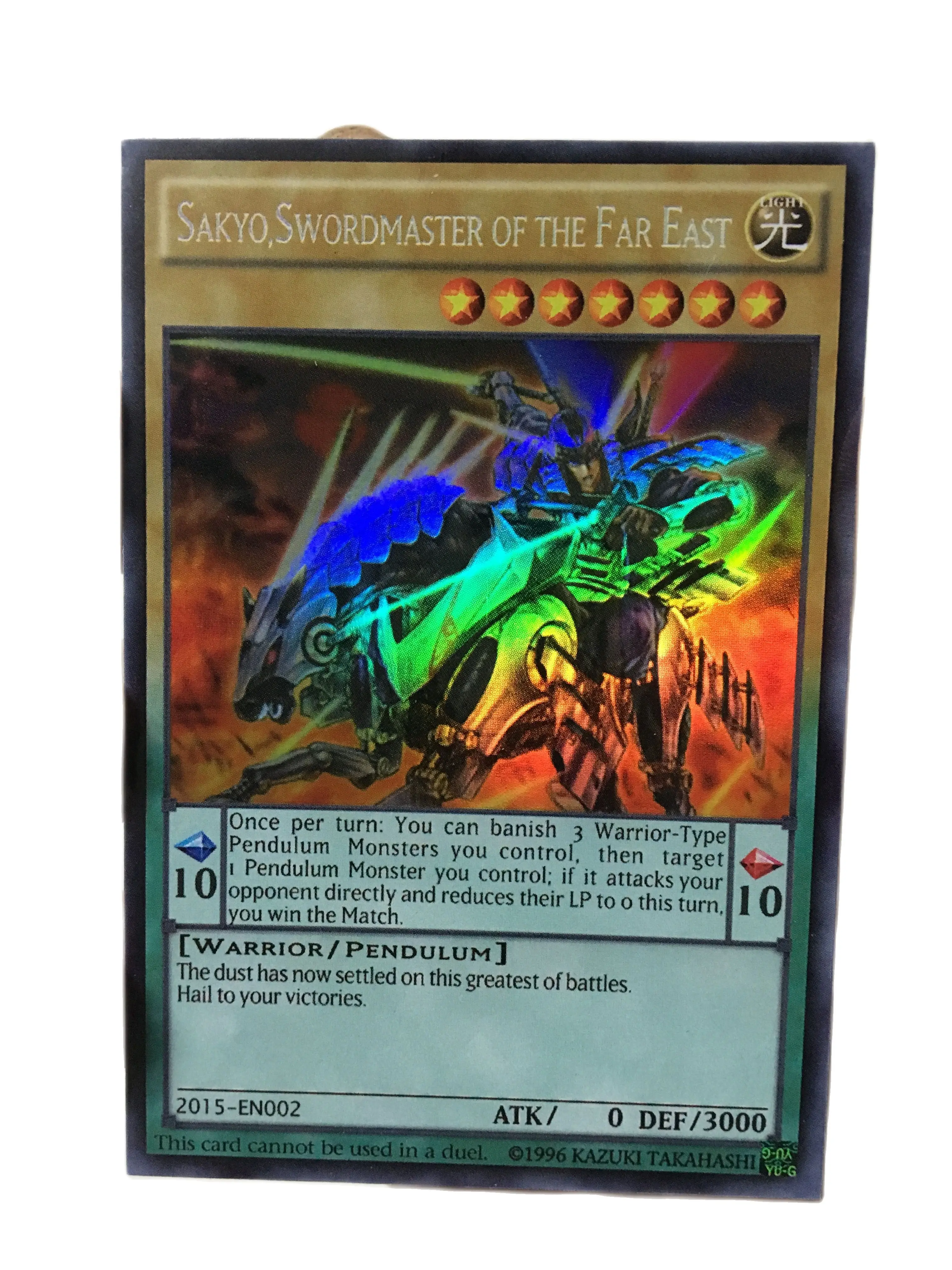 

Призовая карта Yu Gi Oh World съезд 2015, Кики меч, воин, ЗУО Цзин, «сделай сам», лицо, флэш-карта для аниме