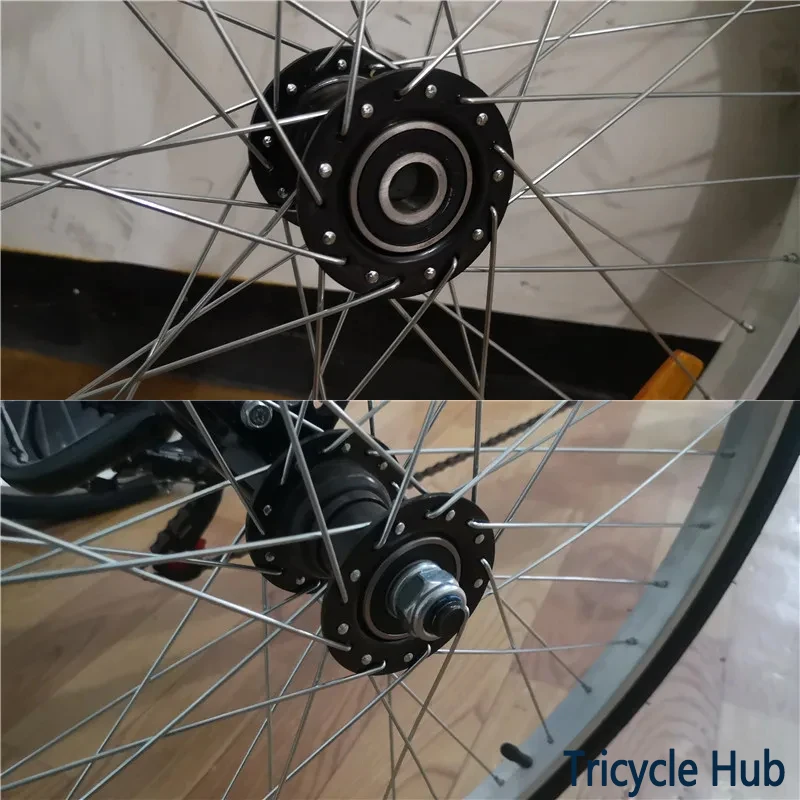 삼륜차 뒷바퀴 허브 / 60mm/100mm 허브 / 삼륜차 / 개조 자전거 36홀 베어링 허브