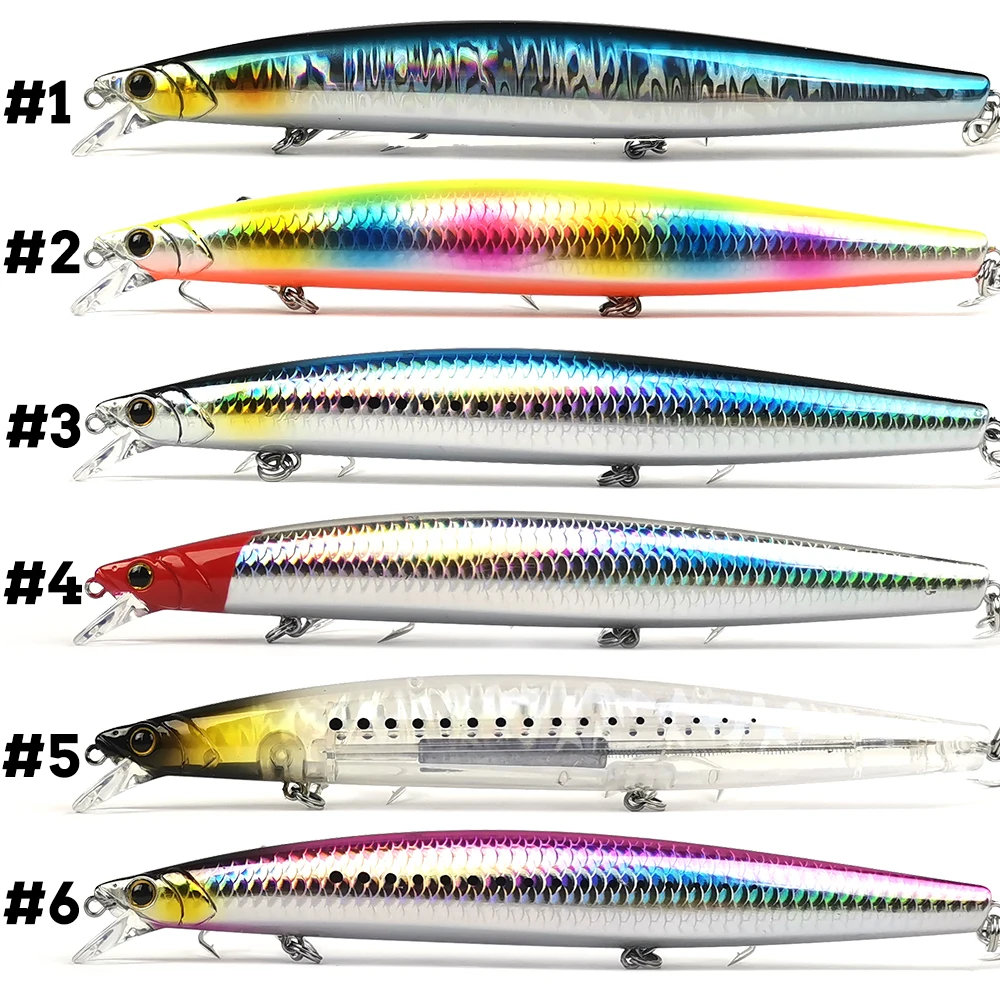 THETIME 32.5g 163mm Floating Minnow Lure AS163F Big Artificial Baits Saltwater Sea Bass Pike Fishing Accessories Free Shipping