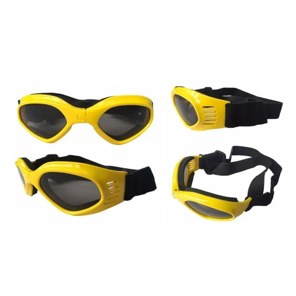 Comfortable To Wear Foldable Pet Sunglasses Adjustable Clear Vision Dog Eyewear Elastic Windproof Dogs Goggles Photography Prop