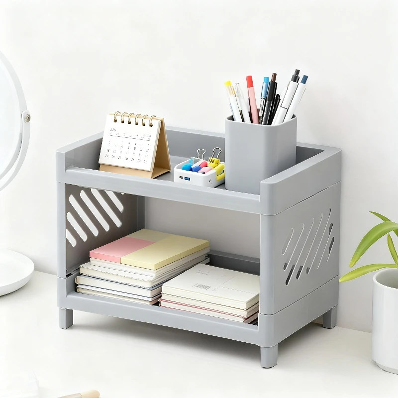 Organizzatore da scrivania da ufficio a doppio strato per forniture di cancelleria - immagine 4