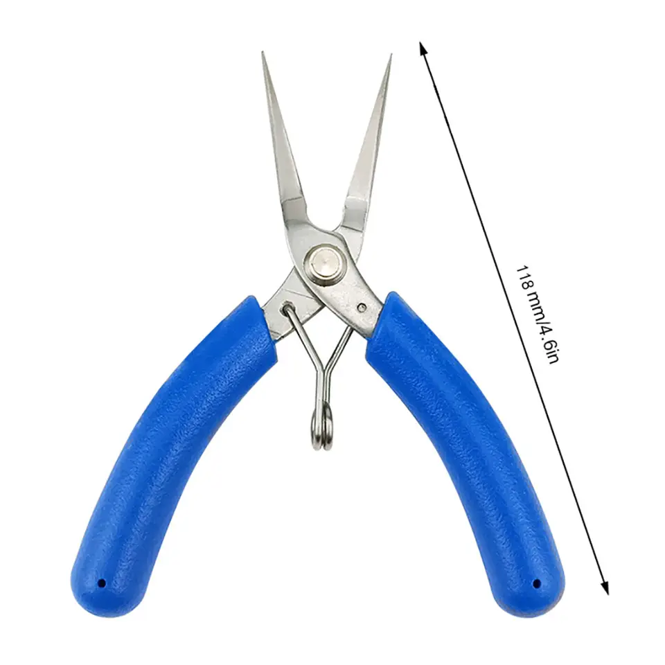 118MM/4.6IN Needle Nose Pliers, Precision Long Nose Pliers for Jewelry Making, Electronics Repair, Wire Cutting, Hand Tool image 2