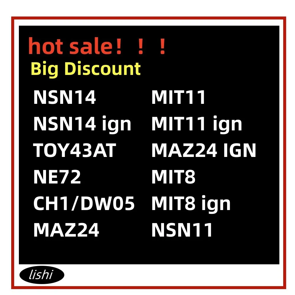 Lishi 2 in 1 Tool HON66 HU100 HU100(10) HU100R HU101 HU162T(8) HU64 HU66 HU83 HU92 HY20 HY20R HY22 SIP22 TOY2 TOY48 VA2T TOY43AT