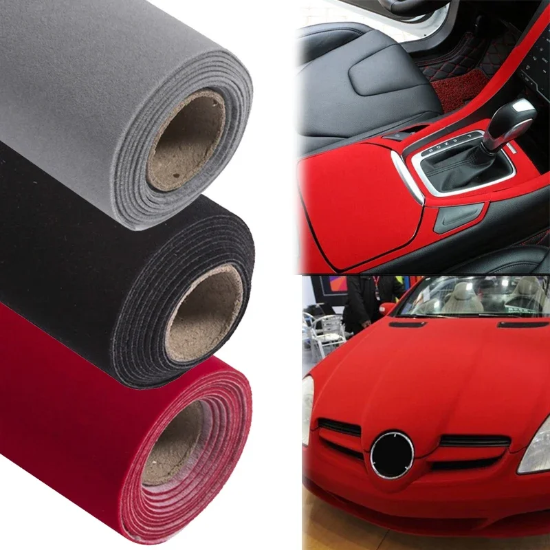 Self Adhesive Leather Sticker Self Adhesive Suede Fabric Faux Suede PU Leather for Jewelry Box Craft Decor Car Interior Styling Decal