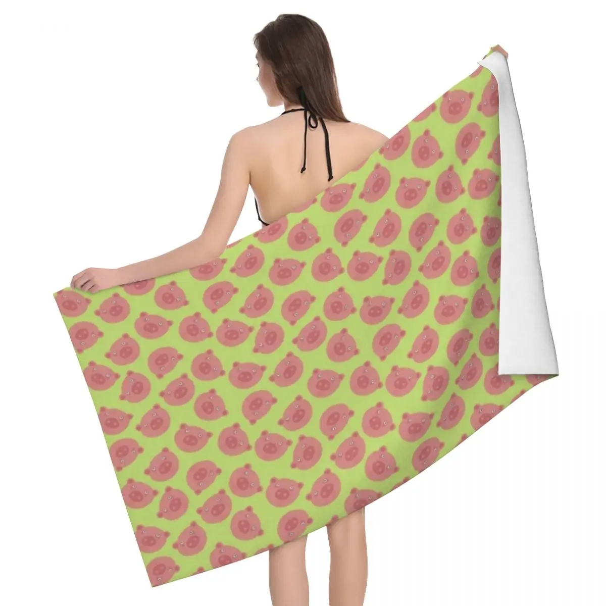 

Pig Pattern 80x130cm Bath Towel Water-absorbent For School Birthday Gift