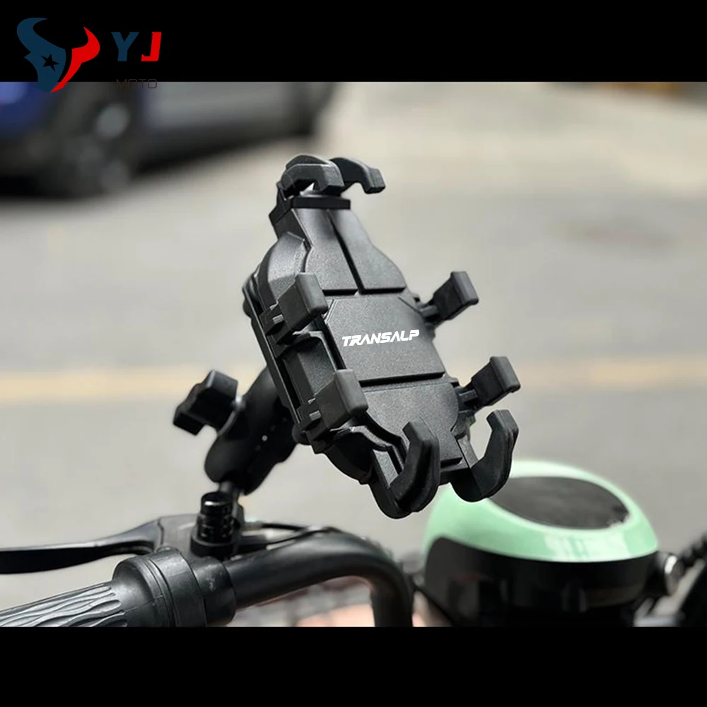 Enhanced Motorcycle Handlebar Phone Holder with Shock Absorber GPS Stand