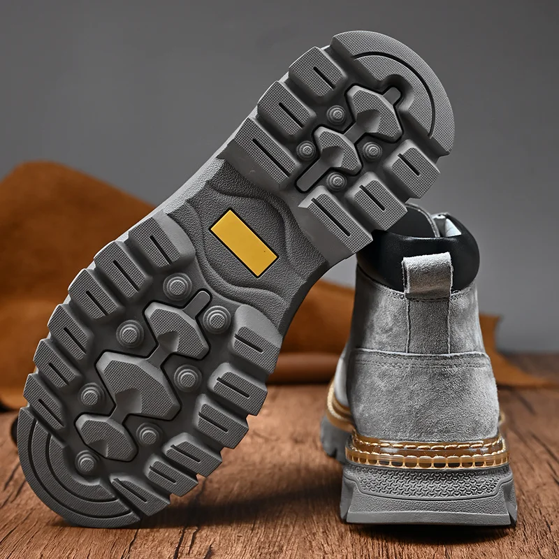 Casual Martin Boots Chaussures pour hommes en cuir Casual Martin Boots Lightweight Mens Trainers Running Walking Shoes_voghion.com