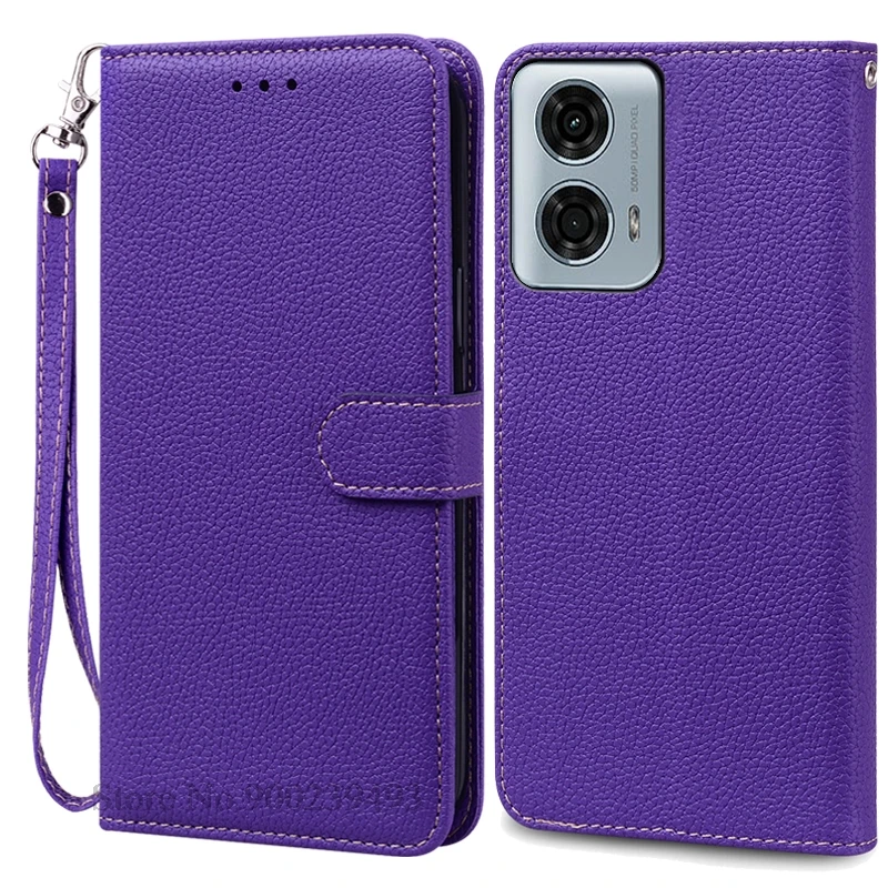 Leather Wallet Flip Case for Moto G24 Power – Stylish Protective Cover