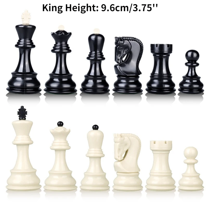 Foldable Chess Set Plastic Nonmagnetic Chess Pieces Board Game For Children Family Travel Gifts