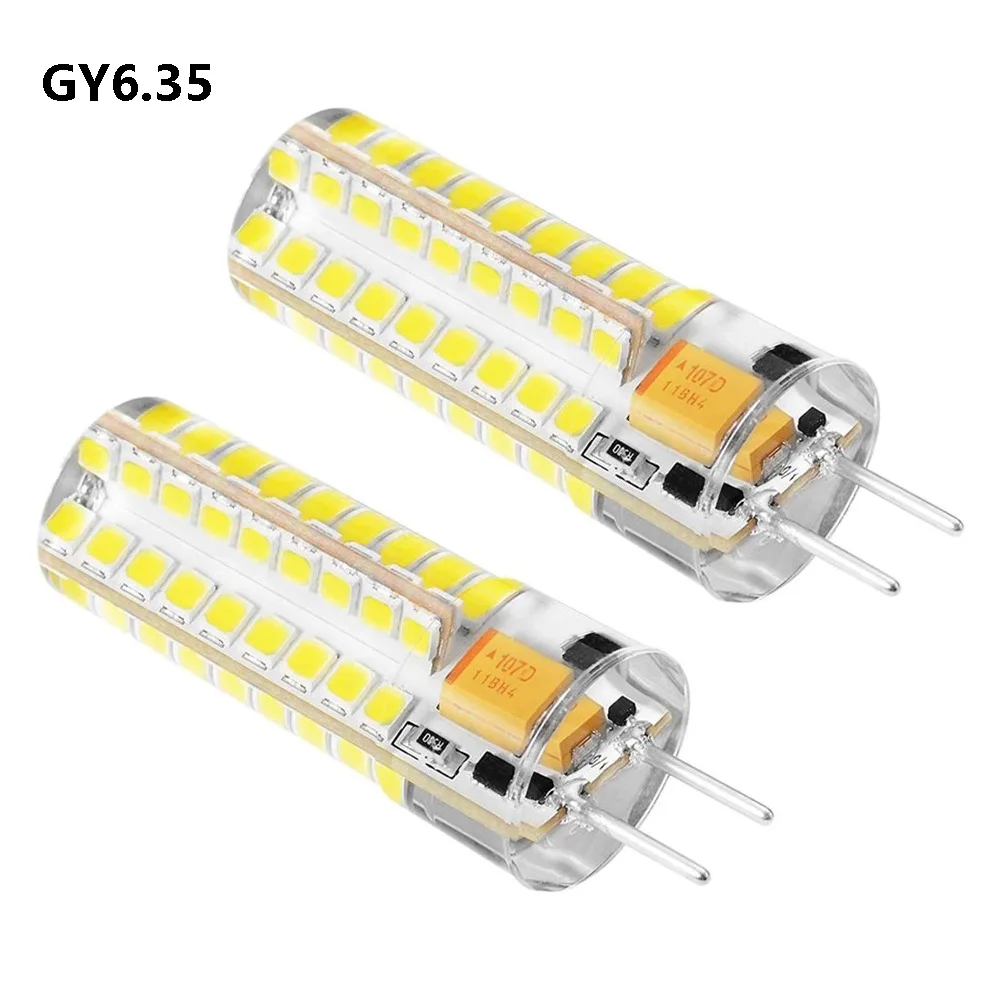 locker Regulering Hvor fint 50pcs AC DC12V G4 G5.3 GY6.35 LED Bulb Dimmable 7w 72SMD Corn Lamp LED  Silicone Crystal Chandelier Bulb White Warm White