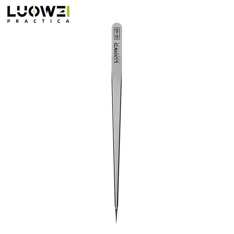 Luowei IS-40 Non-magnetic Tweezers Pointed Micrometer IC Tweezers Anti-adsorption Precision Electronic Component Flying Wire