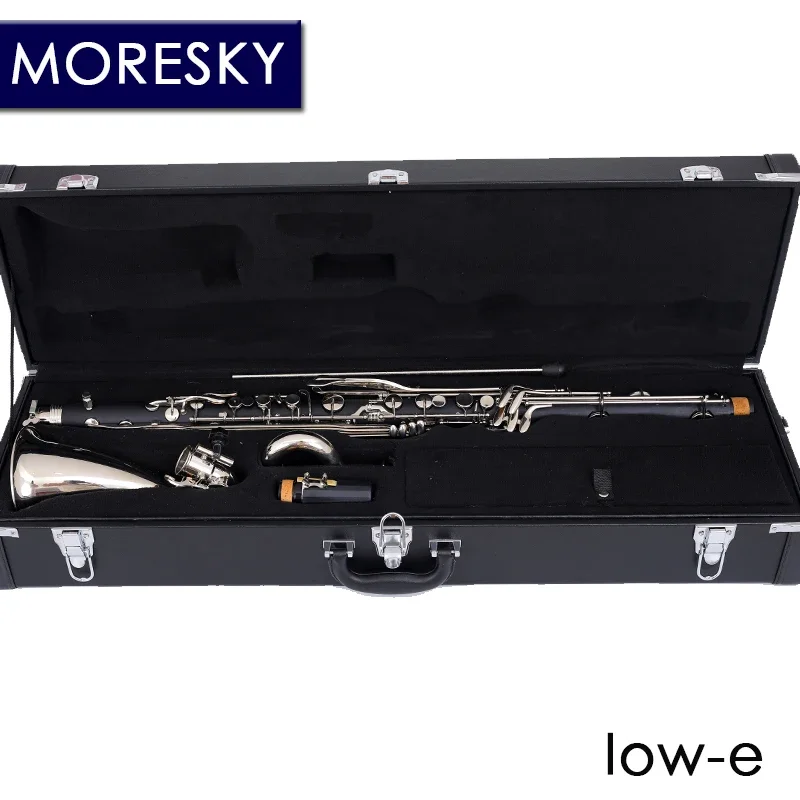 MORESKY Bass Clarinet Professional Bakelite Ebony Clarinette Low-C Bb/Sib BCL-136