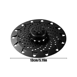 Silicone Drain Cover and Hair Filter for Bathroom and Kitchen - Anti - Blocking, Anti - Cockroach Floor Mat (Black)