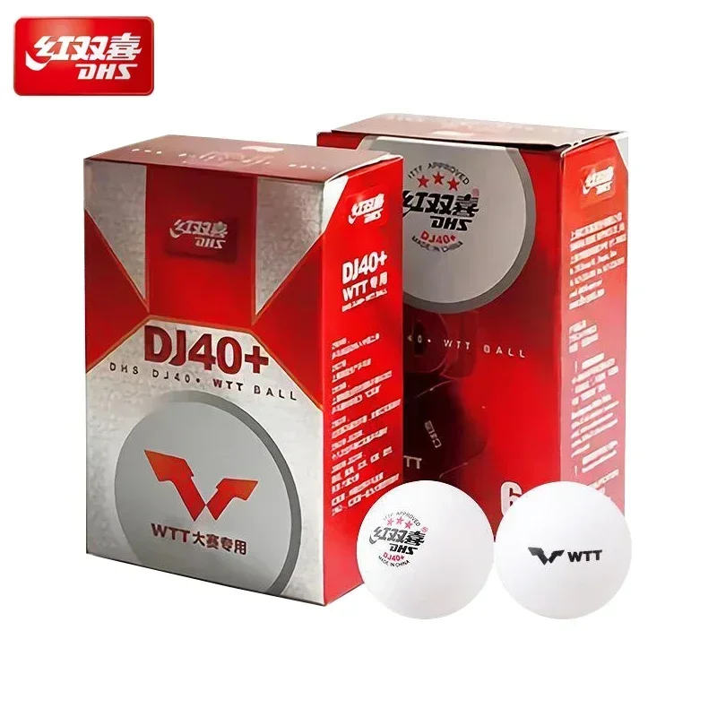DHS DJ40+ Tischtennisbälle 6er Pack - ITTF Zugelassen 3-Sterne ABS Material