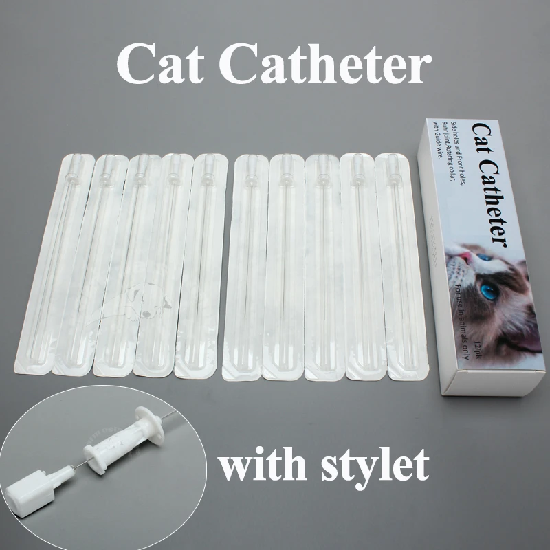 Cat Catheters With Stylet 3fr End Hole 4fr Side Holes Veterinary Supplies Litter