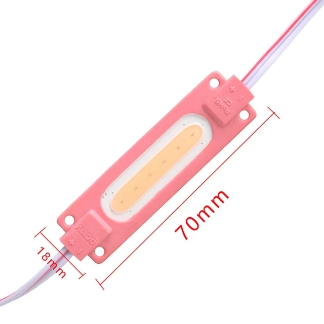 12V COB LED 모듈 광고 빛나는 문자 백라이트 모듈 IP65 방수 흰색 빨간색 파란색 녹색 노란색 분홍색 10개