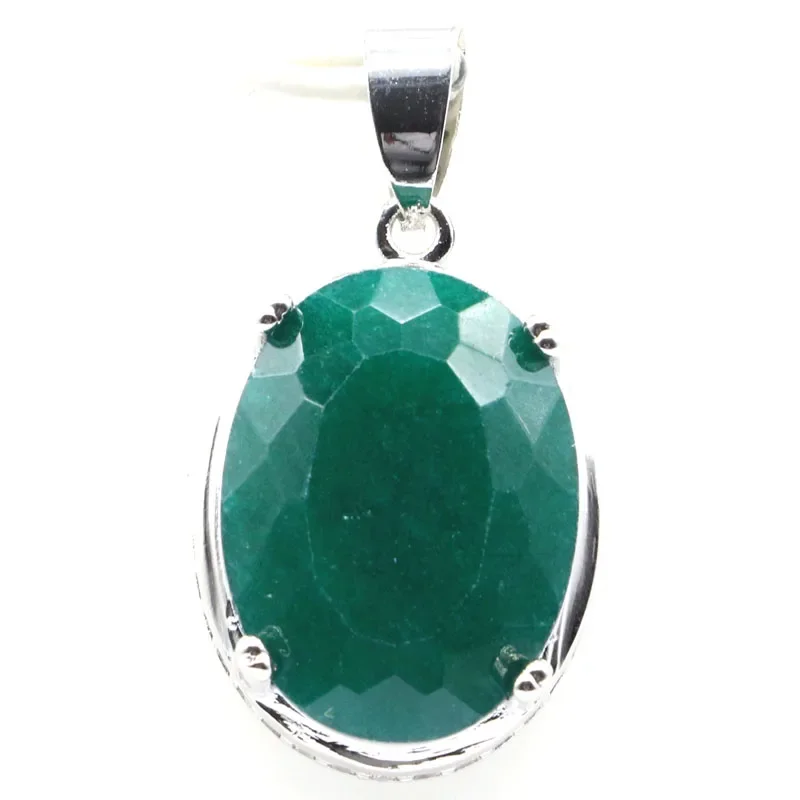7g Real Customized 925 SOLID STERLING SILVER  PENDANT Luxury London Blue Emerald Red Ruby Violet Tanzanite Aquamarine CZ Fashion