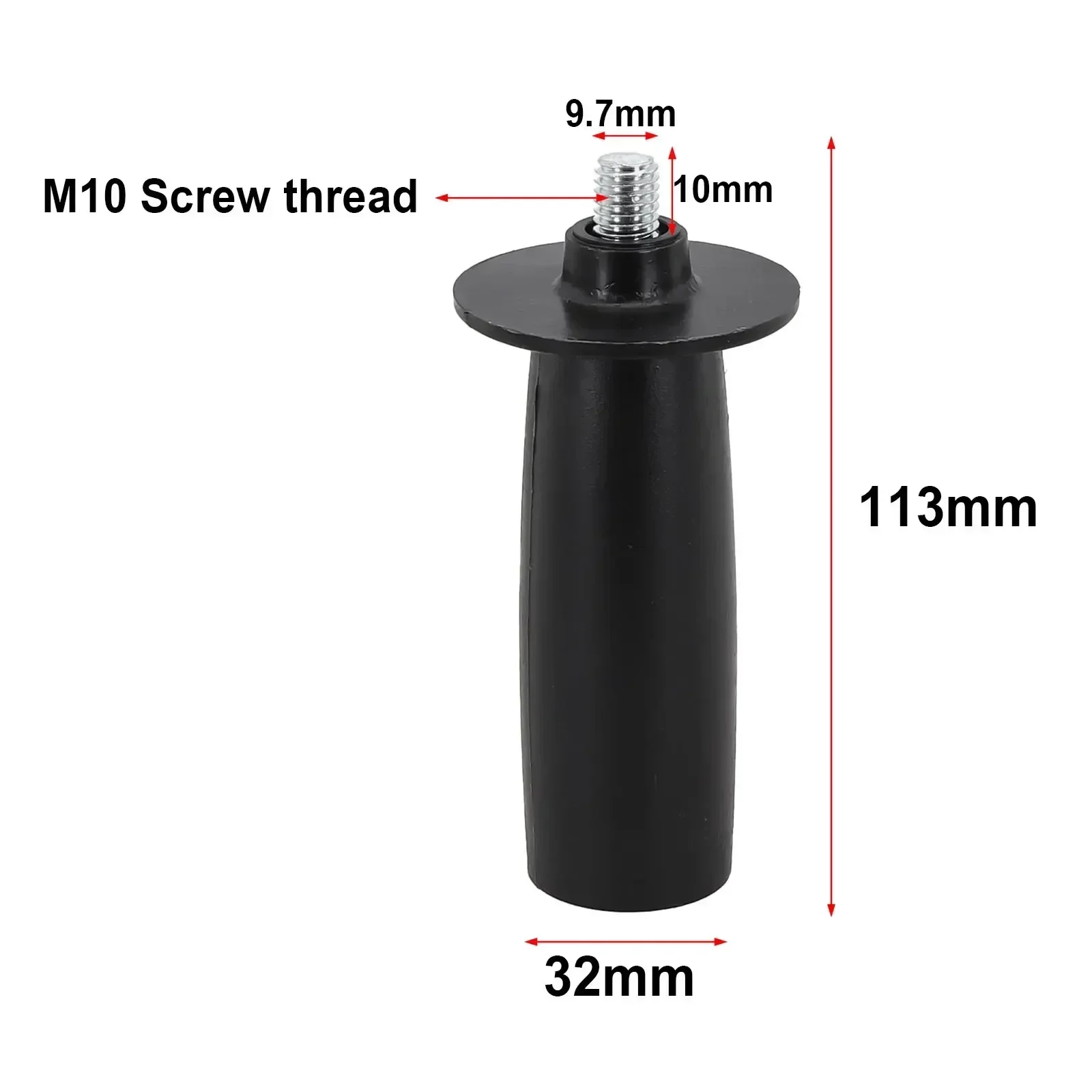 Power Tools Angle Grinder Handle M10-113mm M8-134mm Metal Plasic Plastic Handle 1Pc Comfortable Grip Side