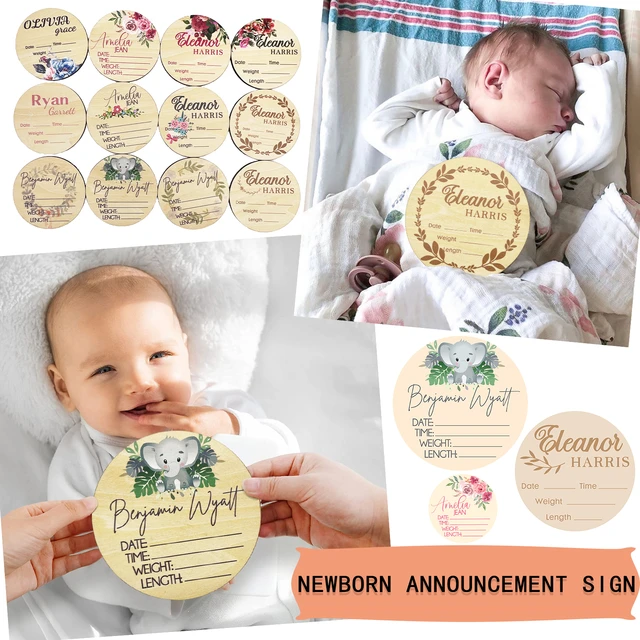 Newborn Announcement Sign For Hospital Baby Birth