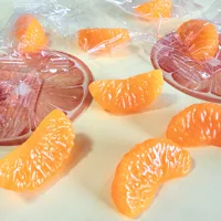 Simulated orange soft rubber slow rebound stress relief gadget for desktop venting. Super realistic fruit-shaped decorative item. - Image 5