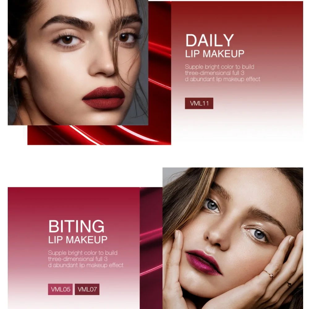 12-Color Velvet Matte Liquid Lipstick Set 3